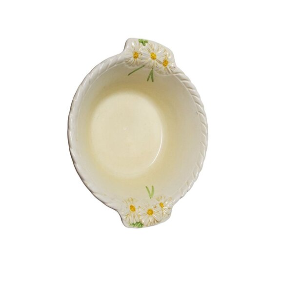 Poppytrail by Metlox Daisy Vegetable Serving bowls 8" with handles- lot of 2 - Picture 2 of 7